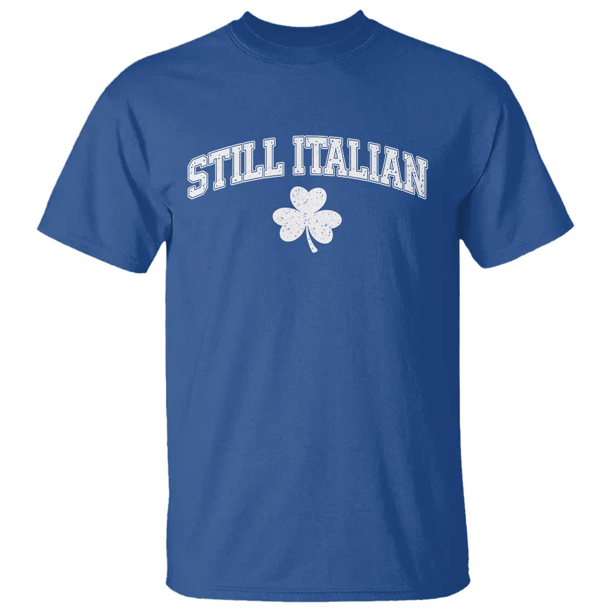 St Patricks Day Italian T Shirt Funny Retro Varsity Sporty Style Shamrock