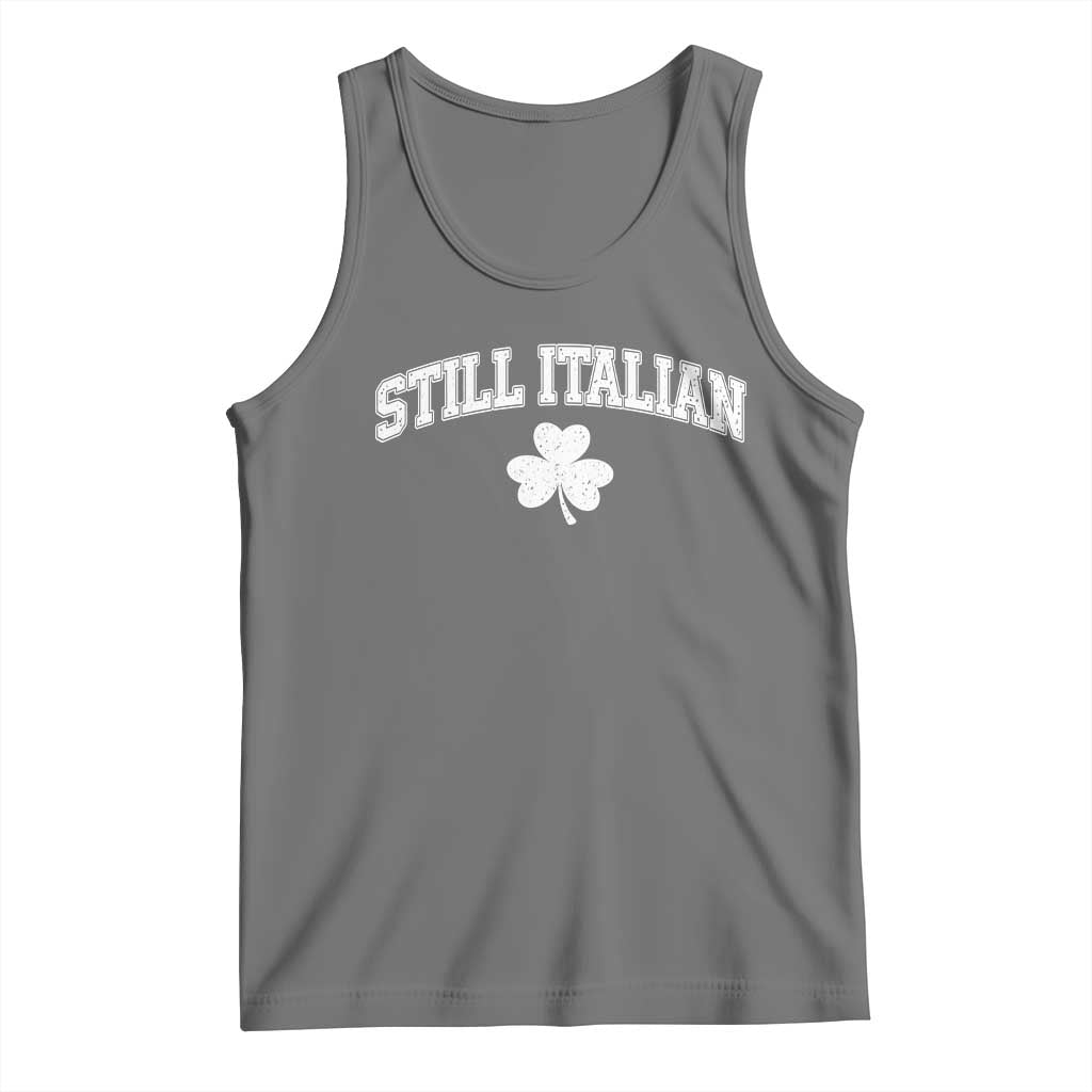 St Patricks Day Italian Tank Top Funny Retro Varsity Sporty Style Shamrock