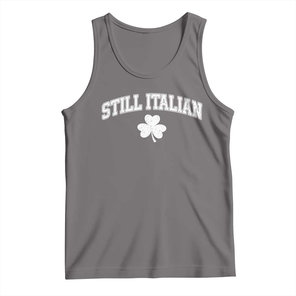 St Patricks Day Italian Tank Top Funny Retro Varsity Sporty Style Shamrock