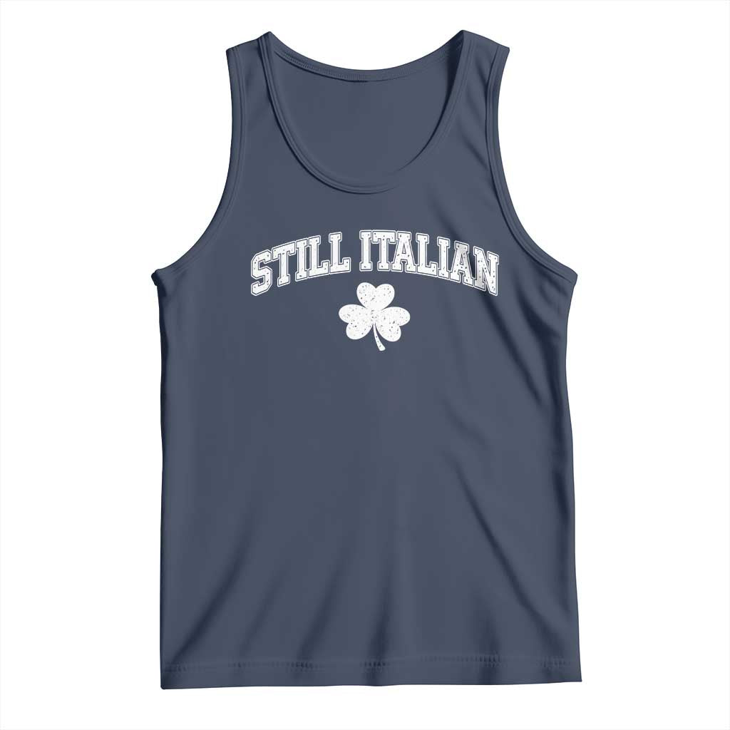 St Patricks Day Italian Tank Top Funny Retro Varsity Sporty Style Shamrock