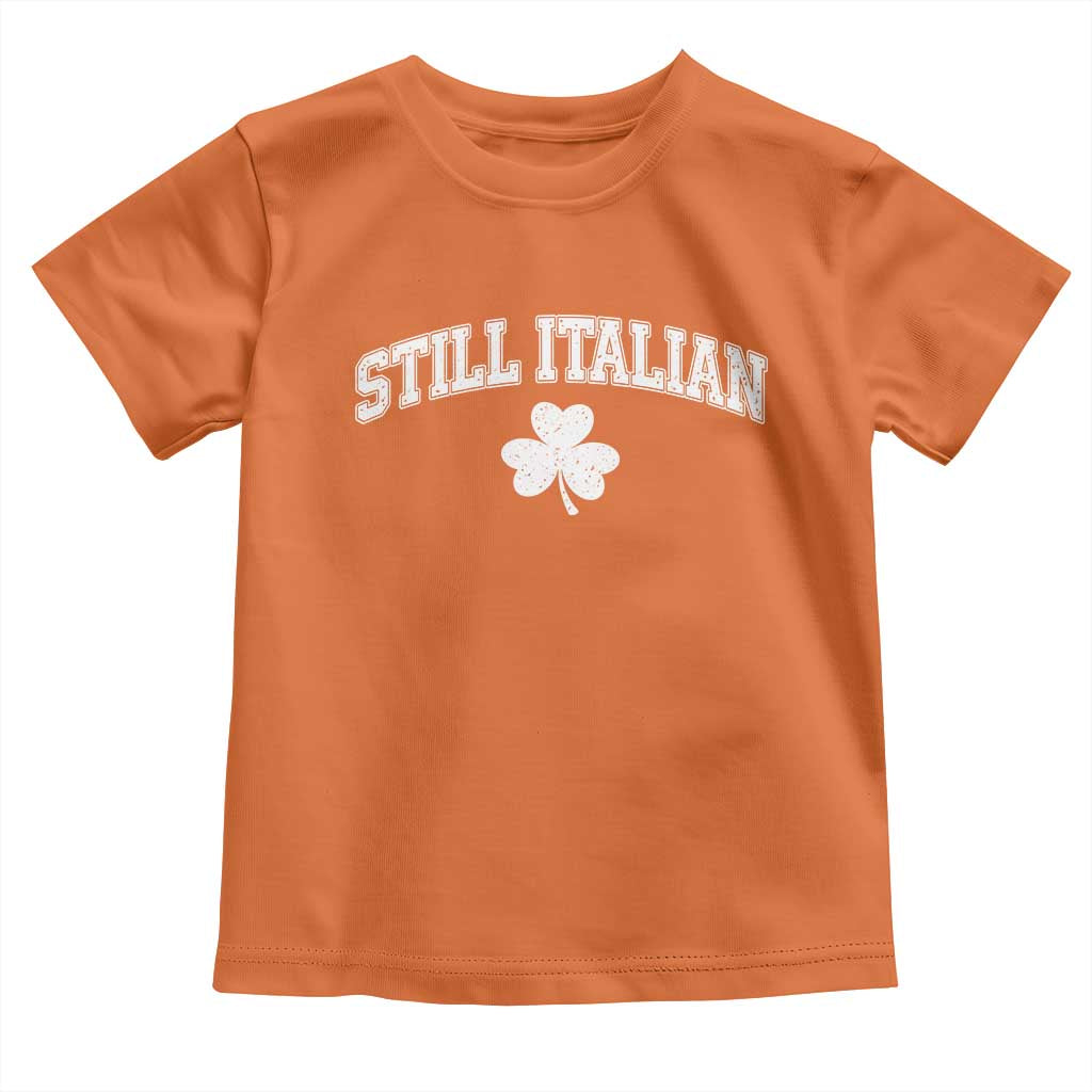St Patricks Day Italian Toddler T Shirt Funny Retro Varsity Sporty Style Shamrock