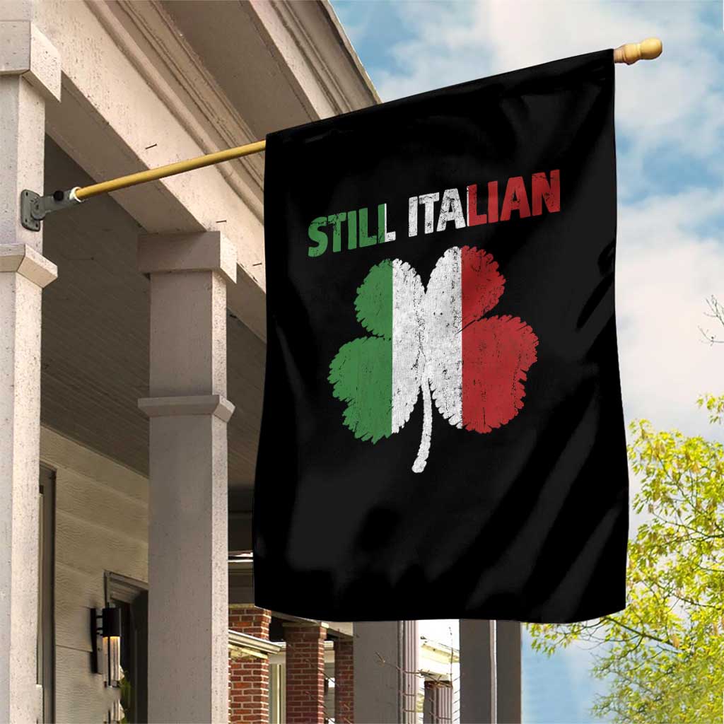 St Patricks Day Still Italian Garden Flag Funny Retro Shamrock Italy Flag