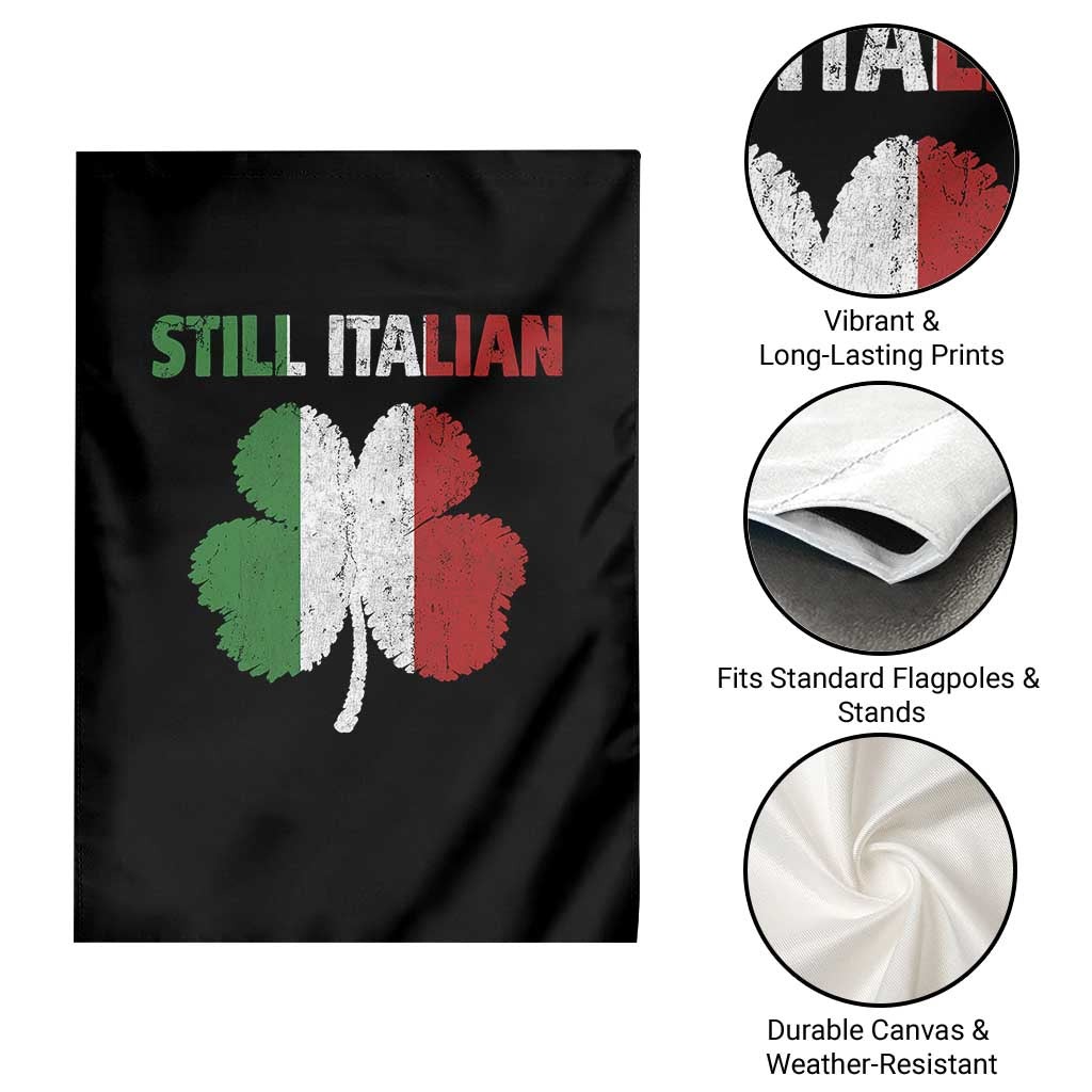 St Patricks Day Still Italian Garden Flag Funny Retro Shamrock Italy Flag