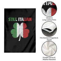 St Patricks Day Still Italian Garden Flag Funny Retro Shamrock Italy Flag