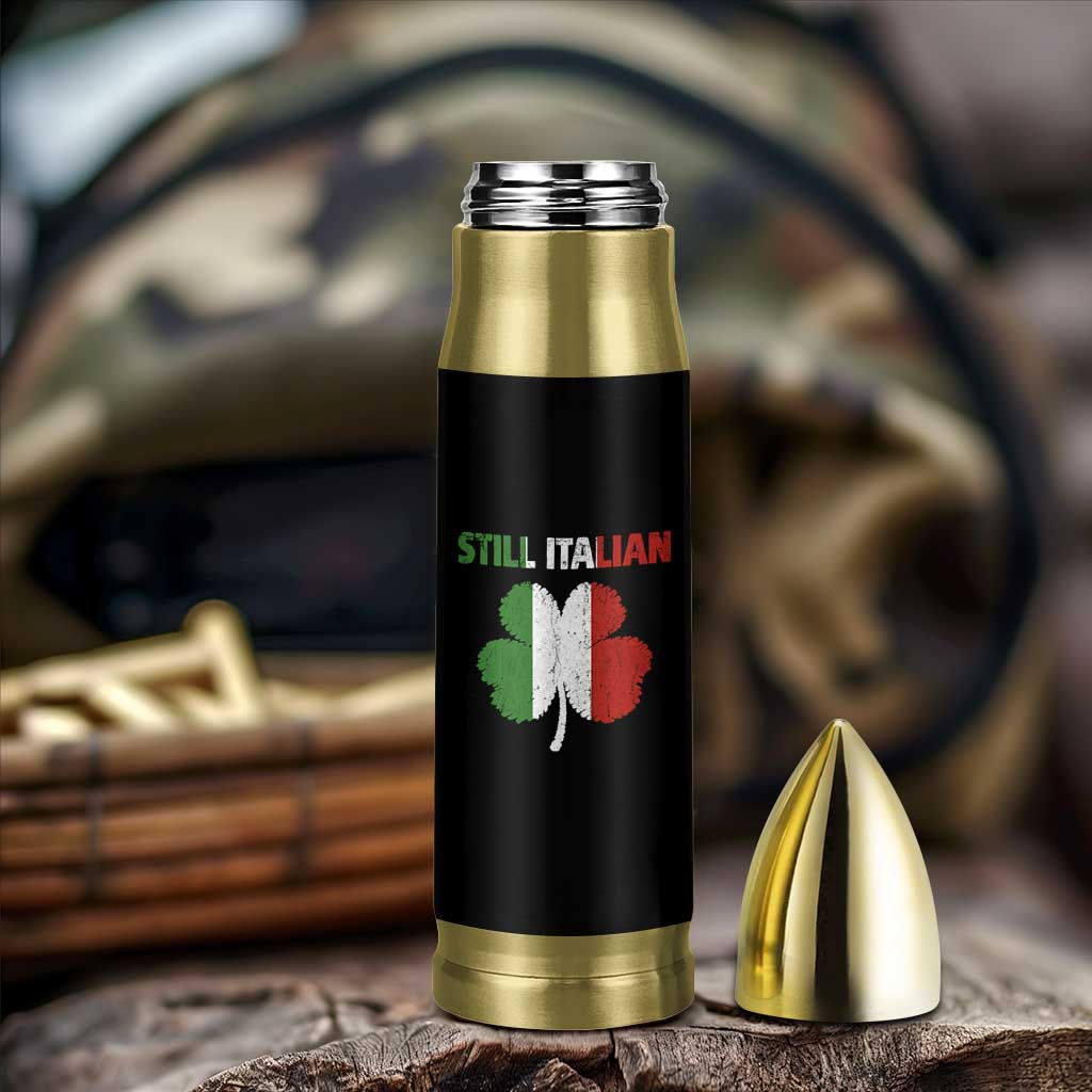 St Patricks Day Still Italian Bullet Tumbler Funny Retro Shamrock Italy Flag