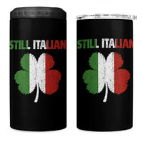 St Patricks Day Still Italian 4 in 1 Can Cooler Tumbler Funny Retro Shamrock Italy Flag