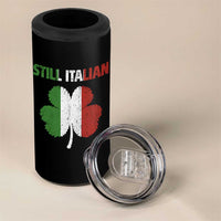 St Patricks Day Still Italian 4 in 1 Can Cooler Tumbler Funny Retro Shamrock Italy Flag