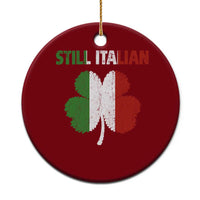 St Patricks Day Still Italian Ceramic Ornament Funny Retro Shamrock Italy Flag