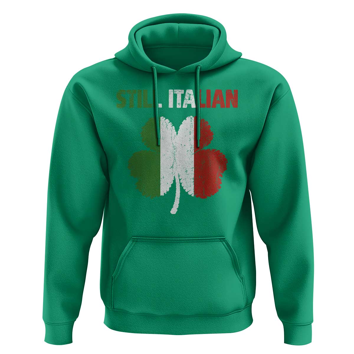 St Patricks Day Still Italian Hoodie Funny Retro Shamrock Italy Flag