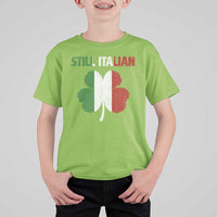 St Patricks Day Still Italian T Shirt For Kid Funny Retro Shamrock Italy Flag