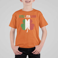 St Patricks Day Still Italian T Shirt For Kid Funny Retro Shamrock Italy Flag