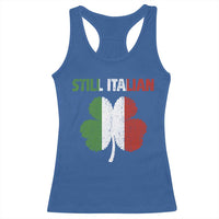 St Patricks Day Still Italian Racerback Tank Top Funny Retro Shamrock Italy Flag