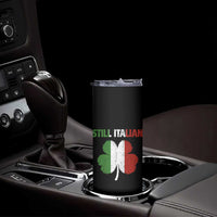 St Patricks Day Still Italian Skinny Tumbler Funny Retro Shamrock Italy Flag
