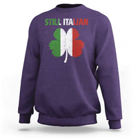 St Patricks Day Still Italian Sweatshirt Funny Retro Shamrock Italy Flag