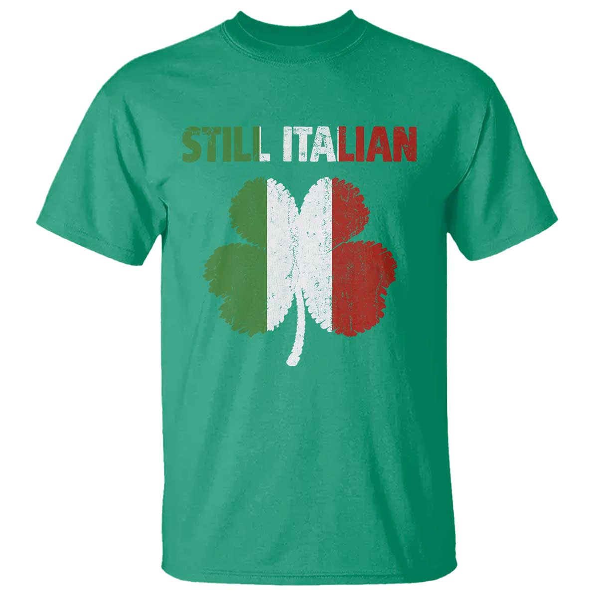 St Patricks Day Still Italian T Shirt Funny Retro Shamrock Italy Flag