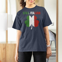 St Patricks Day Still Italian T Shirt For Women Funny Retro Shamrock Italy Flag