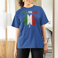 St Patricks Day Still Italian T Shirt For Women Funny Retro Shamrock Italy Flag