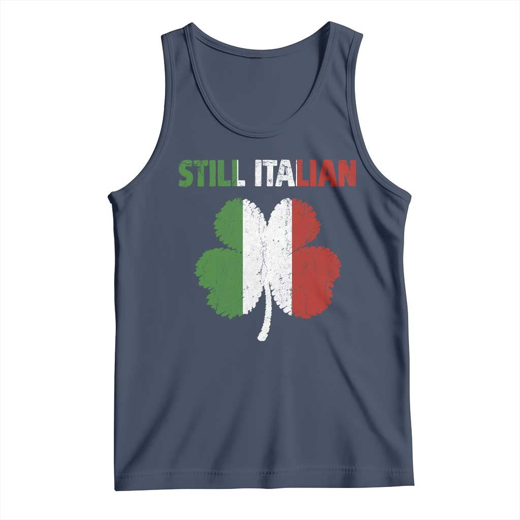 St Patricks Day Still Italian Tank Top Funny Retro Shamrock Italy Flag