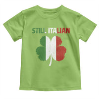 St Patricks Day Still Italian Toddler T Shirt Funny Retro Shamrock Italy Flag