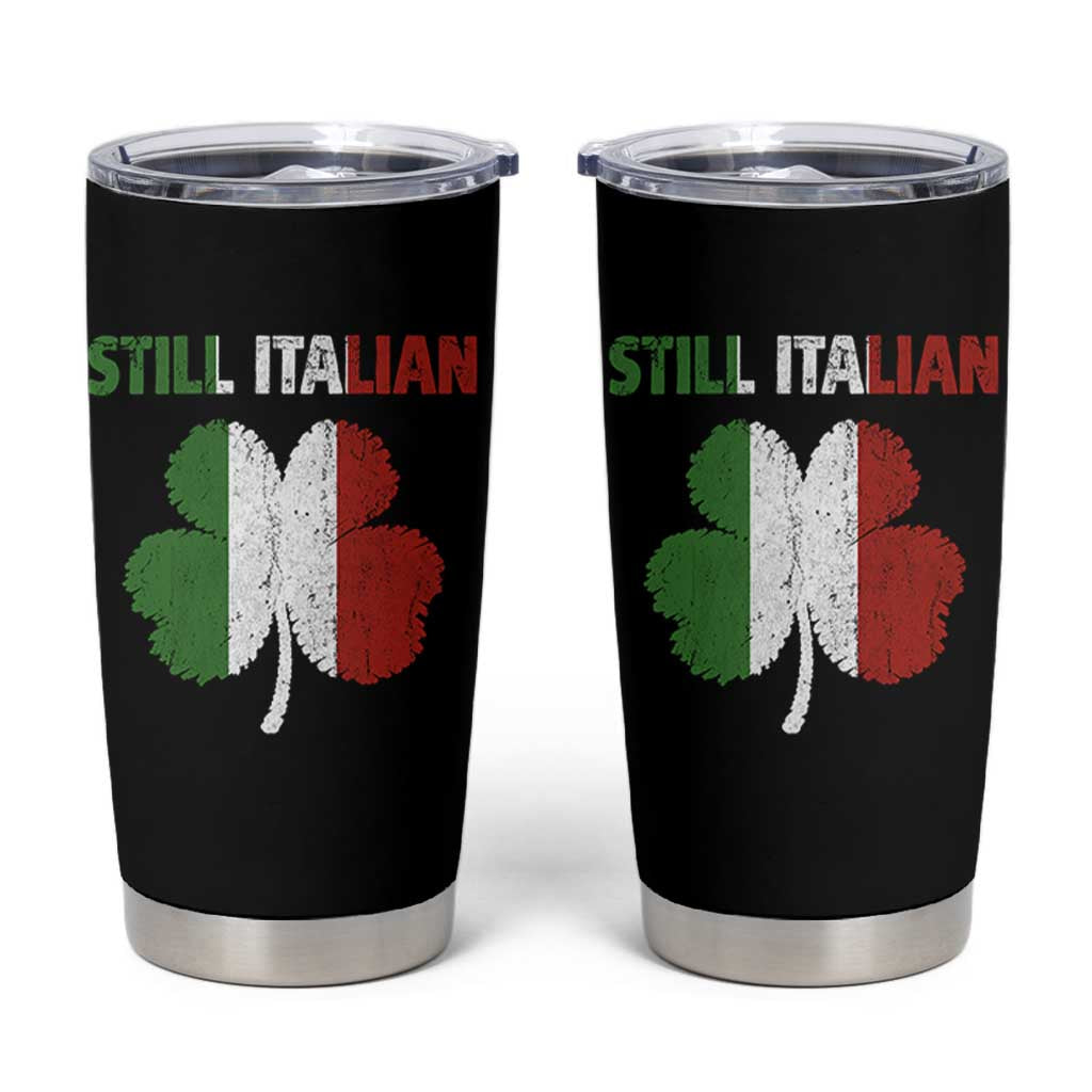 St Patricks Day Still Italian Tumbler Cup Funny Retro Shamrock Italy Flag