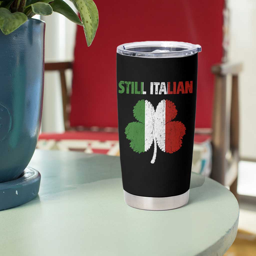 St Patricks Day Still Italian Tumbler Cup Funny Retro Shamrock Italy Flag