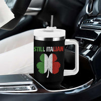 St Patricks Day Still Italian Tumbler With Handle Funny Retro Shamrock Italy Flag