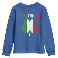 St Patricks Day Still Italian Youth Sweatshirt Funny Retro Shamrock Italy Flag