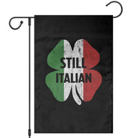 Funny St Patricks Day Italian Garden Flag Retro Vintage Shamrock Italy Flag