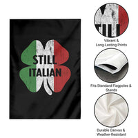 Funny St Patricks Day Italian Garden Flag Retro Vintage Shamrock Italy Flag