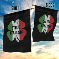 Funny St Patricks Day Italian Garden Flag Retro Vintage Shamrock Italy Flag