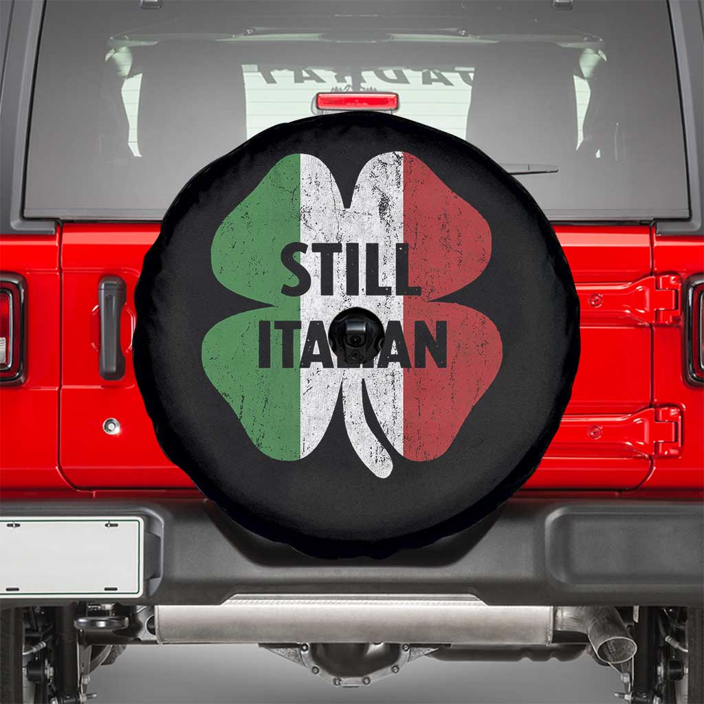 Funny St Patricks Day Italian Spare Tire Cover Retro Vintage Shamrock Italy Flag