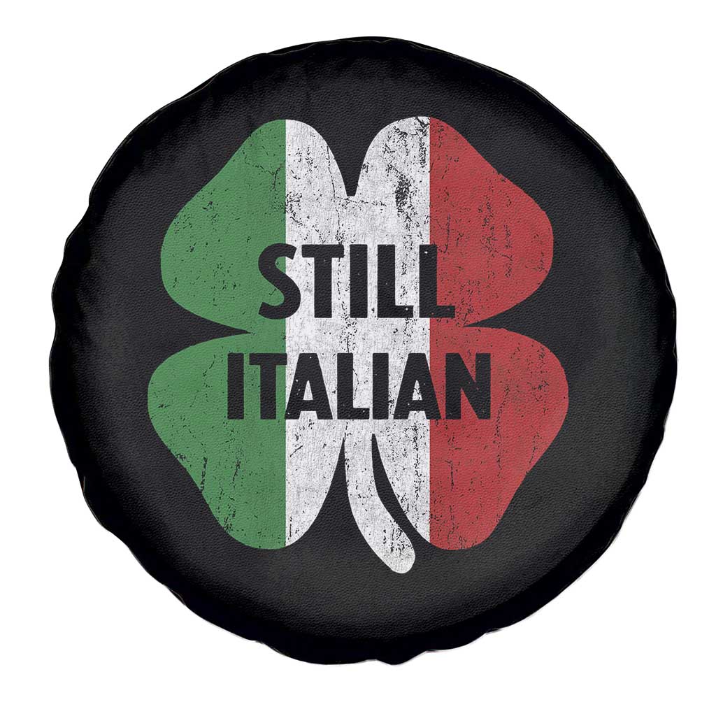 Funny St Patricks Day Italian Spare Tire Cover Retro Vintage Shamrock Italy Flag