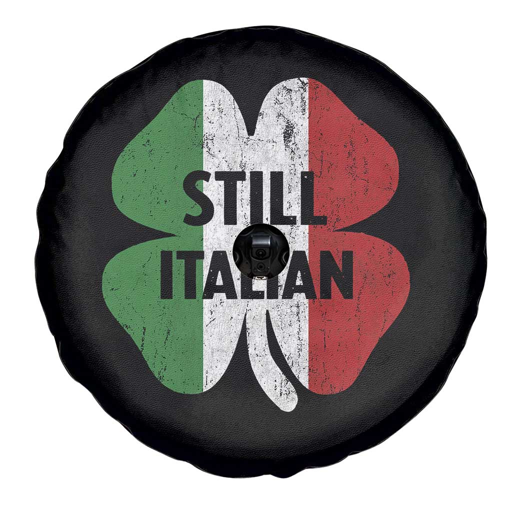 Funny St Patricks Day Italian Spare Tire Cover Retro Vintage Shamrock Italy Flag