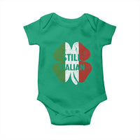 Funny St Patricks Day Italian Baby Onesie Retro Vintage Shamrock Italy Flag