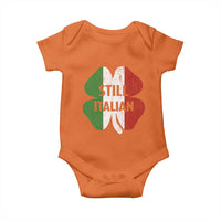 Funny St Patricks Day Italian Baby Onesie Retro Vintage Shamrock Italy Flag