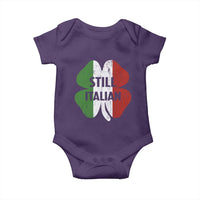 Funny St Patricks Day Italian Baby Onesie Retro Vintage Shamrock Italy Flag