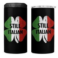 Funny St Patricks Day Italian 4 in 1 Can Cooler Tumbler Retro Vintage Shamrock Italy Flag