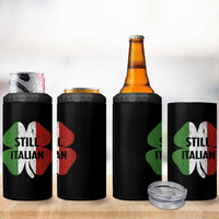 Funny St Patricks Day Italian 4 in 1 Can Cooler Tumbler Retro Vintage Shamrock Italy Flag