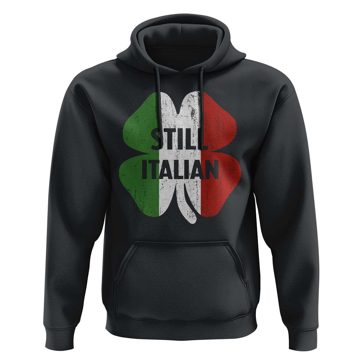 Funny St Patricks Day Italian Hoodie Retro Vintage Shamrock Italy Flag