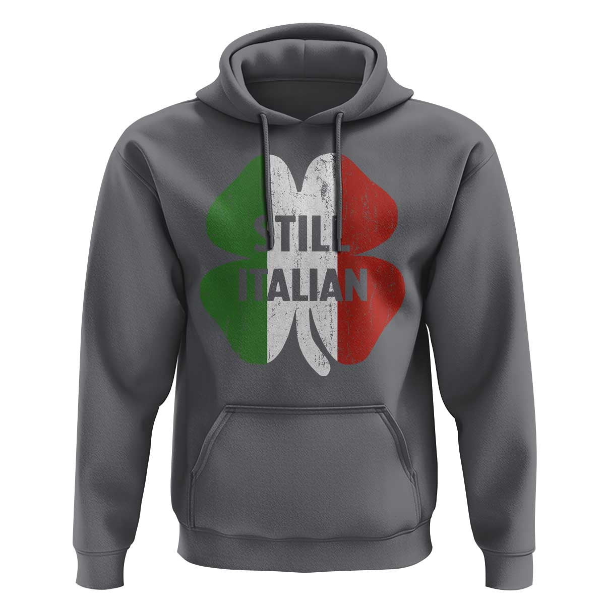 Funny St Patricks Day Italian Hoodie Retro Vintage Shamrock Italy Flag