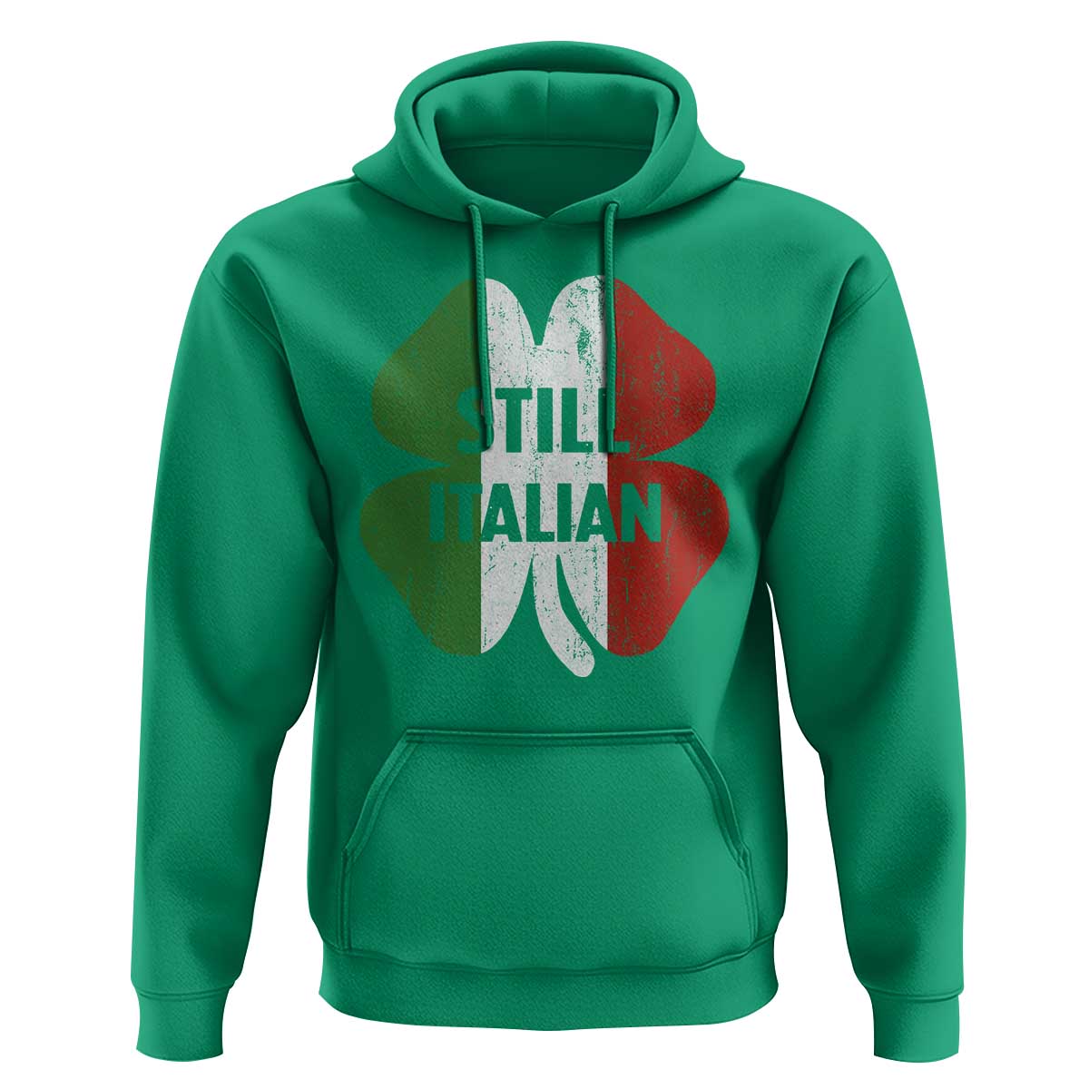 Funny St Patricks Day Italian Hoodie Retro Vintage Shamrock Italy Flag