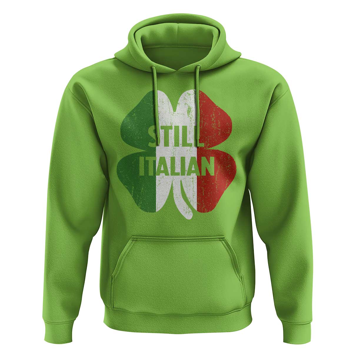 Funny St Patricks Day Italian Hoodie Retro Vintage Shamrock Italy Flag