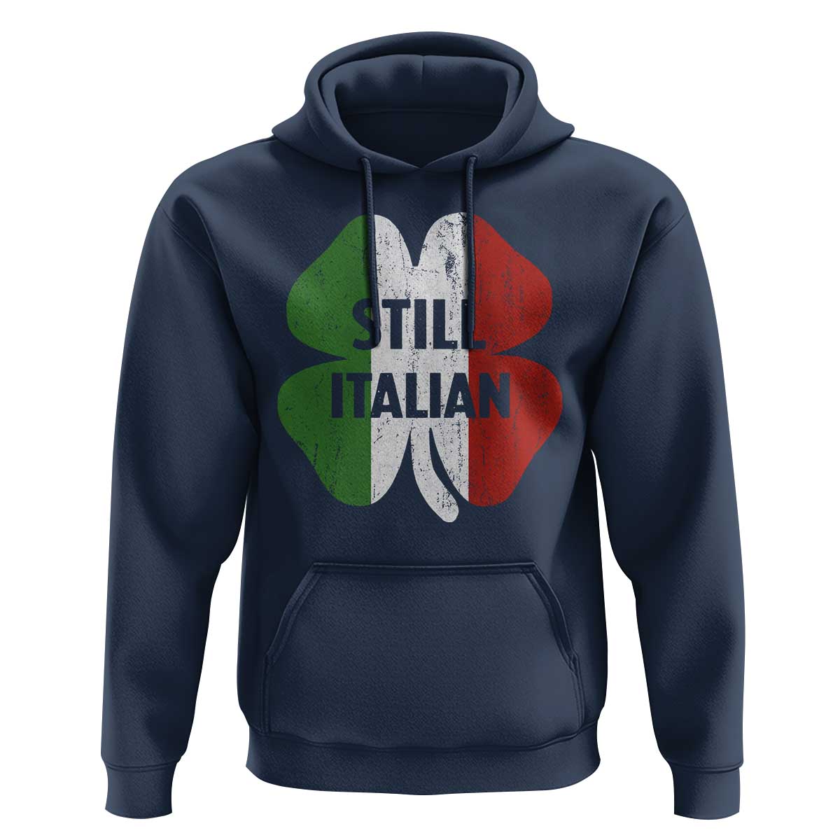 Funny St Patricks Day Italian Hoodie Retro Vintage Shamrock Italy Flag