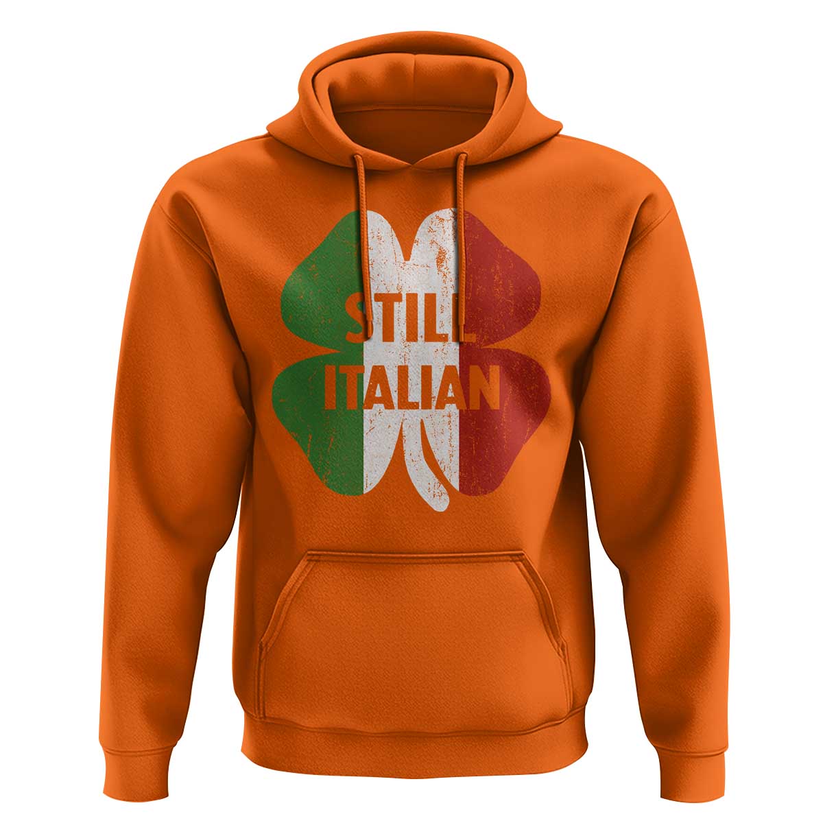 Funny St Patricks Day Italian Hoodie Retro Vintage Shamrock Italy Flag