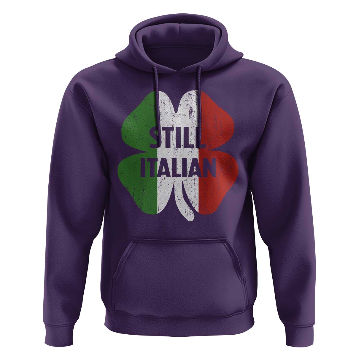 Funny St Patricks Day Italian Hoodie Retro Vintage Shamrock Italy Flag