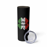 Funny St Patricks Day Italian Skinny Tumbler Retro Vintage Shamrock Italy Flag