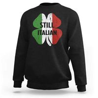 Funny St Patricks Day Italian Sweatshirt Retro Vintage Shamrock Italy Flag