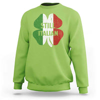 Funny St Patricks Day Italian Sweatshirt Retro Vintage Shamrock Italy Flag