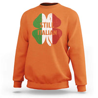 Funny St Patricks Day Italian Sweatshirt Retro Vintage Shamrock Italy Flag
