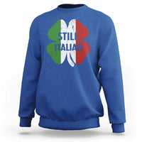 Funny St Patricks Day Italian Sweatshirt Retro Vintage Shamrock Italy Flag
